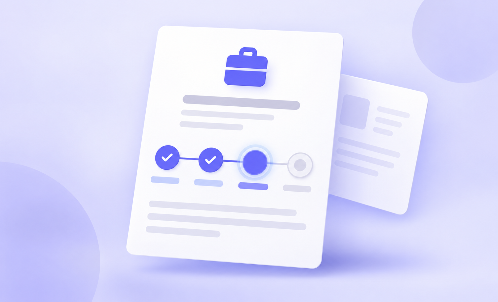 Editorial artwork of a job request moving through an approval chain
